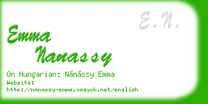 emma nanassy business card