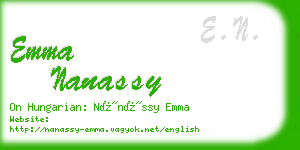 emma nanassy business card